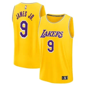 Moderno Magnifico Attraente Bronny James Los Angeles Lakers 2024 NBA Draft Fast Break Player Jersey Icon Edition Gold