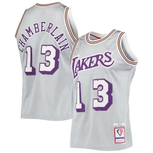 Robusto Wilt Chamberlain Los Angeles Lakers 75th Anniversary 1971/72 Hardwood Classics Swingman Jersey Silver