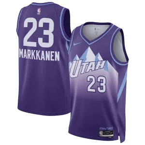 Elegante Bellissimo Lauri Markkanen Utah Jazz Nike Unisex 2024/25 Swingman Player Jersey City Edition Purple
