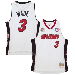 Magnifico Delizioso Dwyane Wade Miami Heat Unisex Hall of Fame Class of 2023 Throwback Swingman Jersey White