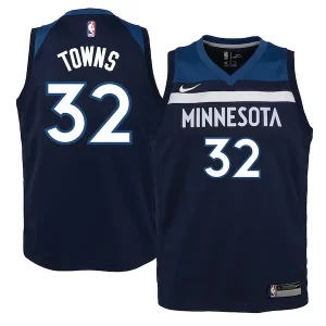 Incantevole Karl Anthony Towns Minnesota Timberwolves Nike Youth Swingman Jersey Navy Icon Edition