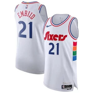 Ottimo Joel Embiid Philadelphia 76ers Nike 2024/25 Authentic Player Jersey City Edition White