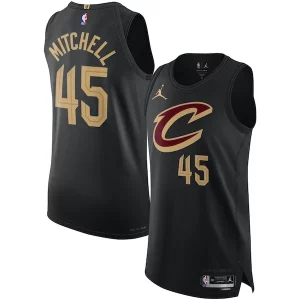 Cool Donovan Mitchell Cleveland Cavaliers Jordan Brand Authentic Player Jersey Statement Edition Black