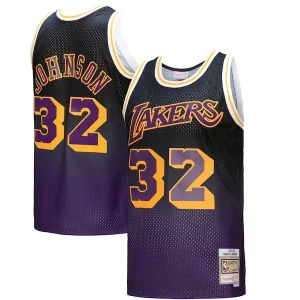 Raffinato Magic Johnson Los Angeles Lakers 1984/85 Hardwood Classics Fadeaway Swingman Player Jersey Purple/Black/Gold