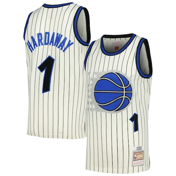 Bellissimo Penny Hardaway Orlando Magic Chainstitch Swingman Jersey Cream