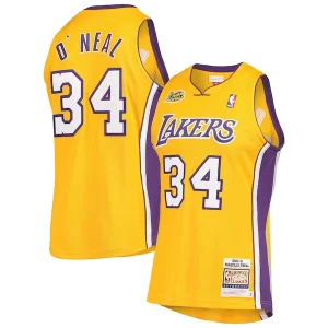 Classico Sofisticato Shaquille O'Neal Los Angeles Lakers 2000 NBA Finals Hardwood Classics Authentic Jersey Gold