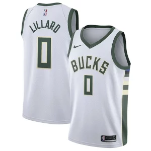 Trendy Fascinante Stupendo Damian Lillard Milwaukee Bucks Nike Unisex Swingman Player Jersey Association Edition White