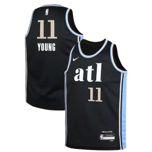 Classico Pratico Eccezionale Trae Young Atlanta Hawks Nike Youth Swingman Replica Jersey City Edition Black