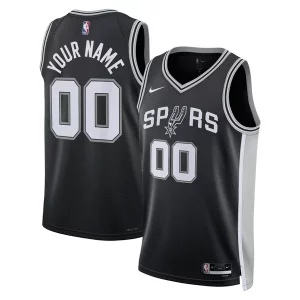 Moderno Attraente Trendy San Antonio Spurs Nike Unisex Swingman Custom Jersey Black Icon Edition