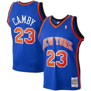 Cool Prestigioso Bellissimo Marcus Camby New York Knicks 1998/99 Hardwood Classics Swingman Jersey Blue