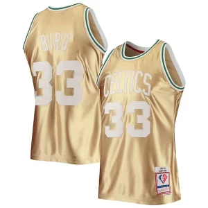 Sofisticato Fascinante Splendido Larry Bird Boston Celtics 75th Anniversary 1985/86 Hardwood Classics Swingman Jersey Gold