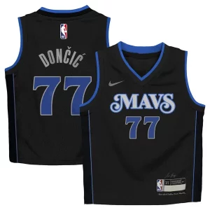 Meraviglioso Lussuoso Luka Dončić Dallas Mavericks Nike Toddler 2023/24 Swingman Replica Jersey City Edition Black