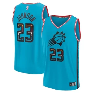 Gorgeous Raffinato Cameron Johnson Phoenix Suns Youth 2022/23 Fast Break Jersey City Edition Turquoise