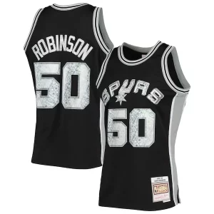 Lussuoso Duraturo David Robinson San Antonio Spurs 1998/99 Hardwood Classics NBA 75th Anniversary Diamond Swingman Jersey Black