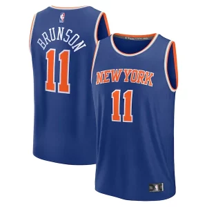 Stupendo Attraente Jalen Brunson New York Knicks Fast Break Replica Player Jersey Icon Edition Blue