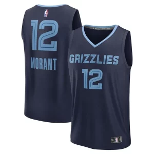 Fantastico Bellissimo Gorgeous Ja Morant Memphis Grizzlies Fast Break Replica Player Jersey Icon Edition Navy