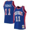 Gorgeous Delizioso Isiah Thomas Detroit Pistons 1988/89 Hardwood Classics NBA 75th Anniversary Diamond Swingman Jersey Blue