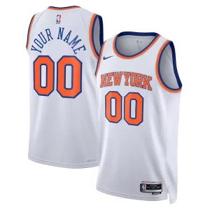 Robusto Elegante New York Knicks Nike Unisex Swingman Custom Jersey White Association Edition/Blue