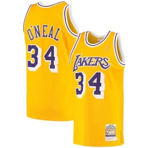 Robusto Eccezionale Pratico Shaquille O'Neal Los Angeles Lakers 1996/97 Hardwood Classics Authentic Jersey Gold