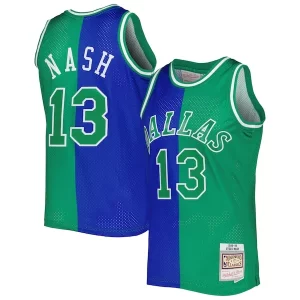 Raffinato Steve Nash Dallas Mavericks Hardwood Classics 1998/99 Split Swingman Jersey Blue/Green