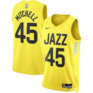 Attraente Donovan Mitchell Utah Jazz Nike Unisex Swingman Jersey Icon Edition Gold