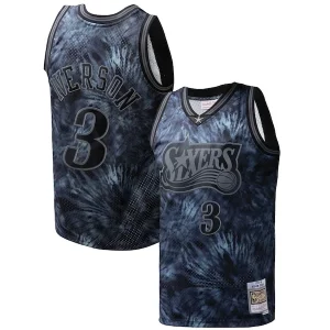 Ottimo Allen Iverson Philadelphia 76ers Hardwood Classics 1997/98 Tie Dye Swingman Jersey Black