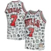 Prestigioso Toni Kukoc Chicago Bulls 1997/98 Hardwood Classics Doodle Swingman Jersey White