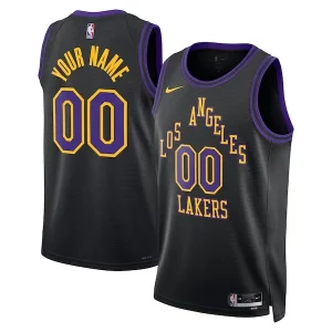 Cool Ottimo Resistente Los Angeles Lakers Nike Unisex 2023/24 Custom Swingman Jersey Black City Edition