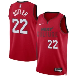 Accattivante Gorgeous Trendy Jimmy Butler Miami Heat Nike Unisex 2024/25 Swingman Player Jersey City Edition Red