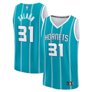 Duraturo Moderno Ottimo Tidjane Salaun Charlotte Hornets 2024 NBA Draft Fast Break Player Jersey Icon Edition Teal