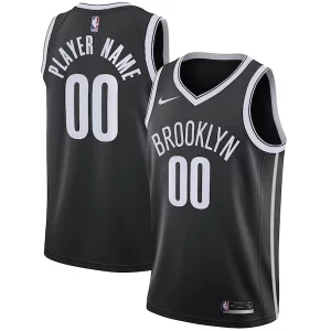 Robusto Fascinante Carino Brooklyn Nets Nike Swingman Custom Jersey Black Icon Edition