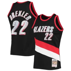 Resistente Fantastico Pratico Clyde Drexler Portland Trail Blazers 1991/92 Hardwood Classics NBA 75th Anniversary Diamond Swingman Jersey Black