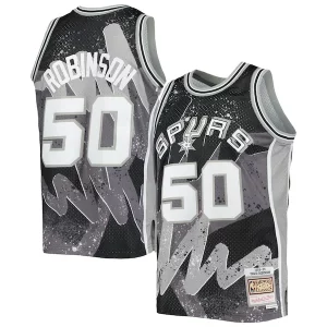 Lussuoso Resistente Eccezionale David Robinson San Antonio Spurs Hardwood Classics 1998/99 Hyper Hoops Swingman Jersey Black