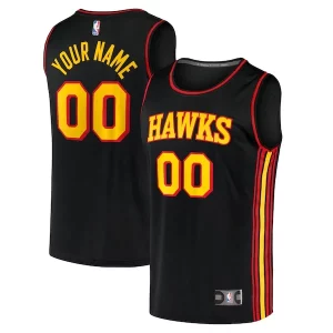 Cool Bellissimo Atlanta Hawks Youth Custom Fast Break Replica Jersey Black Statement Edition