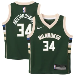 Classico Resistente Giannis Antetokounmpo Milwaukee Bucks Nike Preschool Swingman Player Jersey Icon Edition Hunter Green
