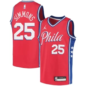 Incantevole Sofisticato Resistente Ben Simmons Philadelphia 76ers Jordan Brand Youth 2020/21 Swingman Player Jersey Statement Edition Red