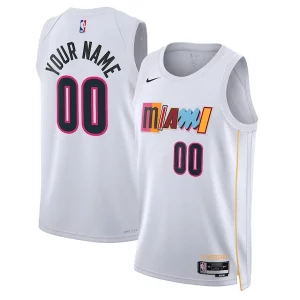 Sofisticato Miami Heat Nike Unisex 2022/23 Swingman Custom Jersey City Edition White
