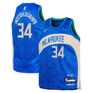 Splendido Prestigioso Giannis Antetokounmpo Milwaukee Bucks Nike Youth Swingman Replica Jersey City Edition Royal