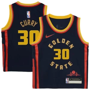 Eccezionale Stephen Curry Golden State Warriors Nike Preschool 2024/25 Swingman Player Jersey City Edition Navy