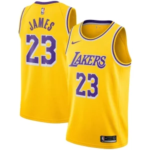 Prestigioso Eccezionale LeBron James Los Angeles Lakers Nike Swingman Player Jersey Gold Icon Edition
