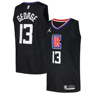 Carino Paul George LA Clippers Jordan Brand Nike Swingman Player Jersey Statement Edition Black