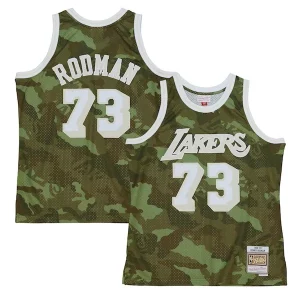 Incantevole Dennis Rodman Los Angeles Lakers Hardwood Classics 1998/99 Ghost Green Swingman Jersey Camo