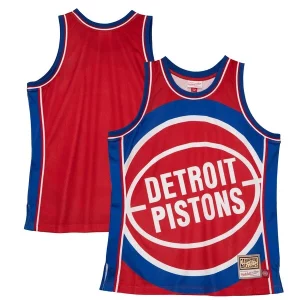Cool Trendy Detroit Pistons Hardwood Classics Blown Out Fashion Jersey Red