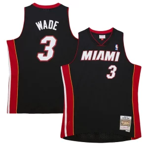 Incantevole Dwyane Wade Miami Heat Hardwood Classics Swingman Jersey Black