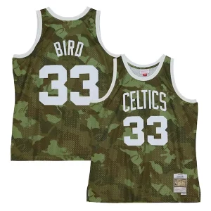Classico Robusto Fantastico Larry Bird Boston Celtics Hardwood Classics 1985/86 Ghost Green Swingman Jersey Camo