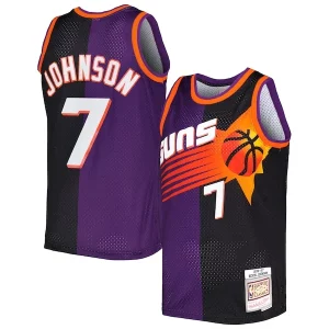 Magnifico Kevin Johnson Phoenix Suns Hardwood Classics 1996/97 Split Swingman Jersey Purple/Black