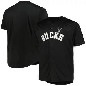 Meraviglioso Fantastico Accattivante Milwaukee Bucks Profile Big & Tall Pop Jersey Black