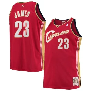 Meraviglioso LeBron James Cleveland Cavaliers 2003/04 Big & Tall Hardwood Classics Swingman Jersey Red