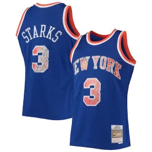 Eccezionale Accattivante Fantastico John Starks New York Knicks 1991/92 Hardwood Classics NBA 75th Anniversary Diamond Swingman Jersey Blue
