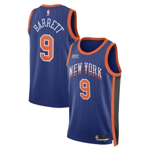 Versatile RJ Barrett New York Knicks Nike Unisex 2023/24 Swingman Jersey Blue City Edition